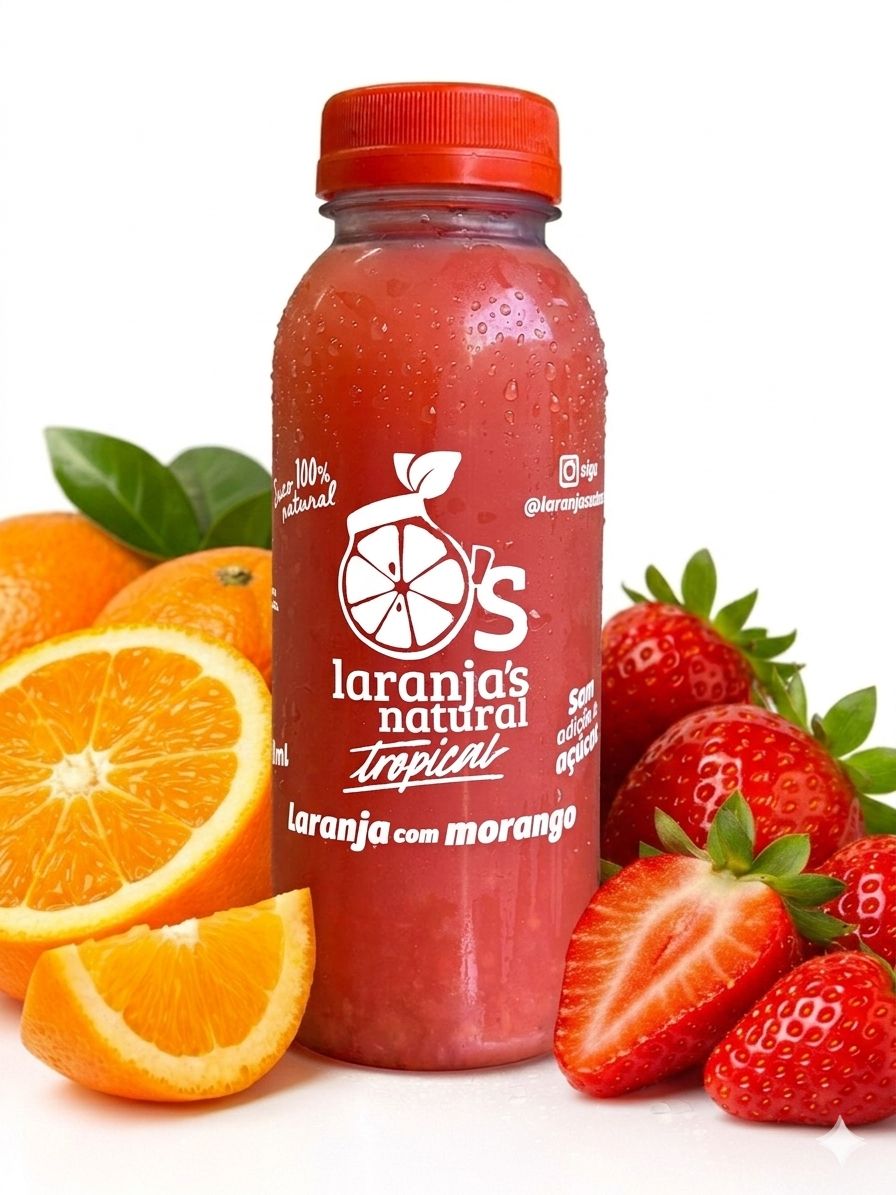 Suco de Laranja com Morango